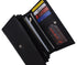 Women RFID Blocking Real Leather Wallet - Clutch Checkbook Wallet for Women RFID2547GT